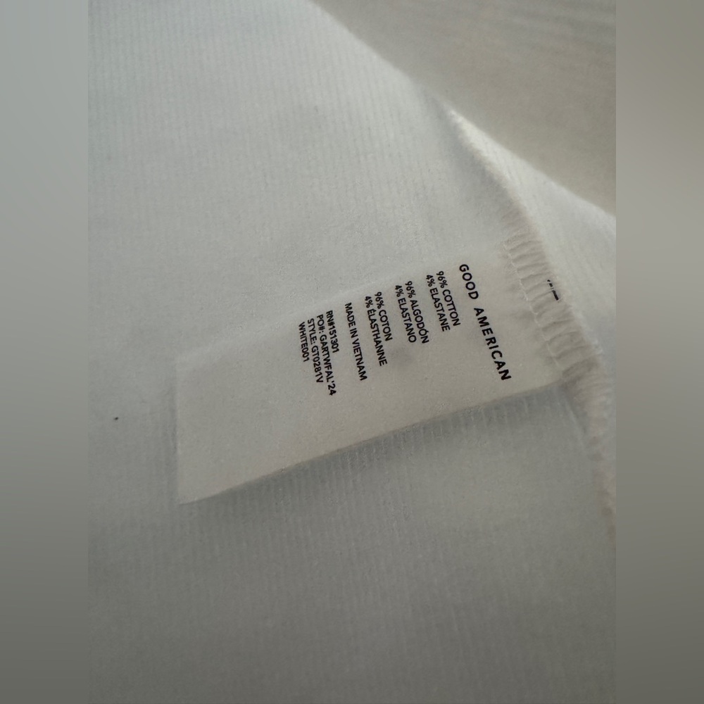 Good American Micro Rib Tank Top White - Picture 4 of 4
